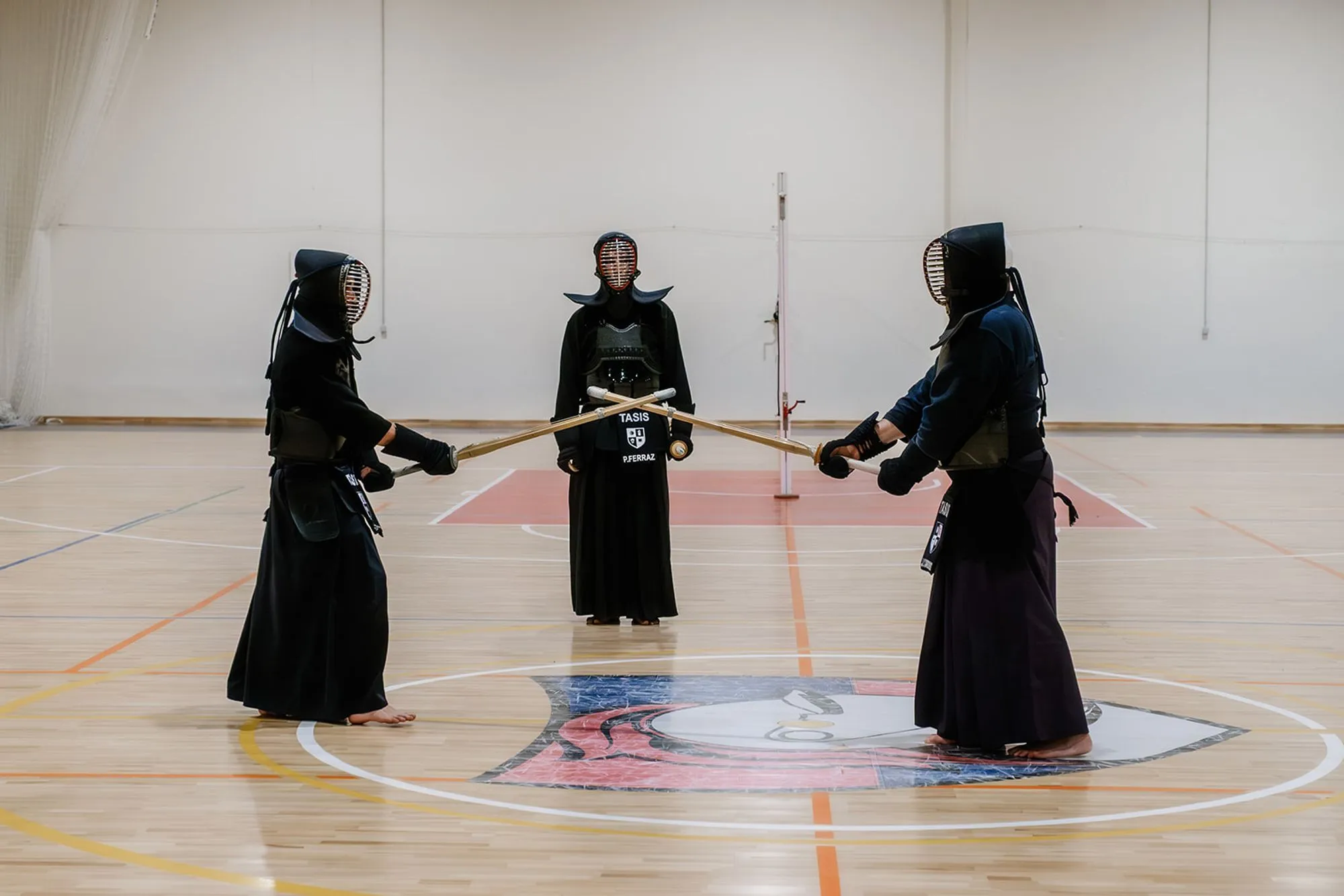 Two kendoka facing each other